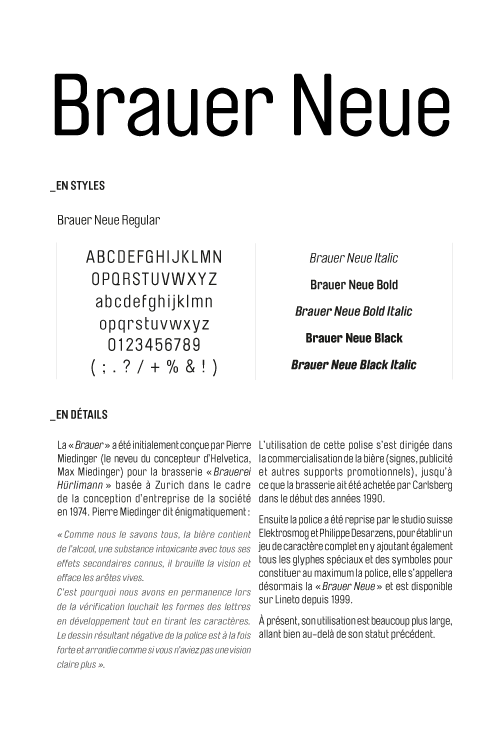 Fiche d'identité sur la Brauer Neue